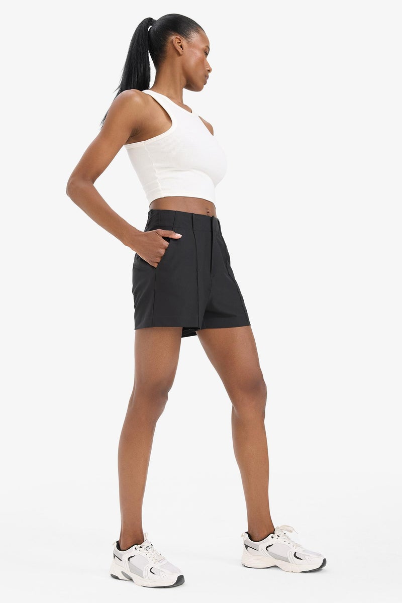 DeFacto Black Woman DeFactoFit Standard Fit Woven Shorts Casual - Image 3